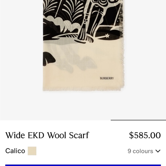 Burberry Black and Cream Wool Scarf - Picture 4 of 14